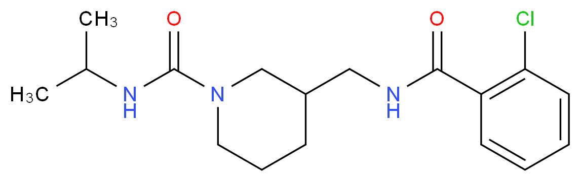 3-{[(2-chlorobenzoyl)amino]methyl}-N-isopropyl-1-piperidinecarboxamide_Molecular_structure_CAS_)