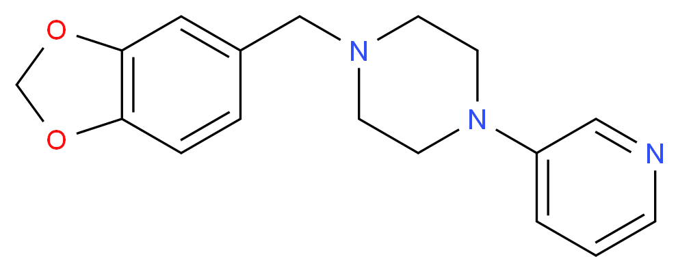 1-(1,3-benzodioxol-5-ylmethyl)-4-pyridin-3-ylpiperazine_Molecular_structure_CAS_)