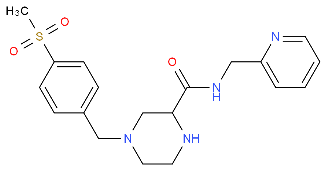 4-[4-(methylsulfonyl)benzyl]-N-(2-pyridinylmethyl)-2-piperazinecarboxamide_Molecular_structure_CAS_)
