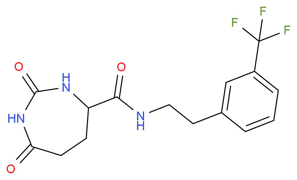2,7-dioxo-N-{2-[3-(trifluoromethyl)phenyl]ethyl}-1,3-diazepane-4-carboxamide_Molecular_structure_CAS_)