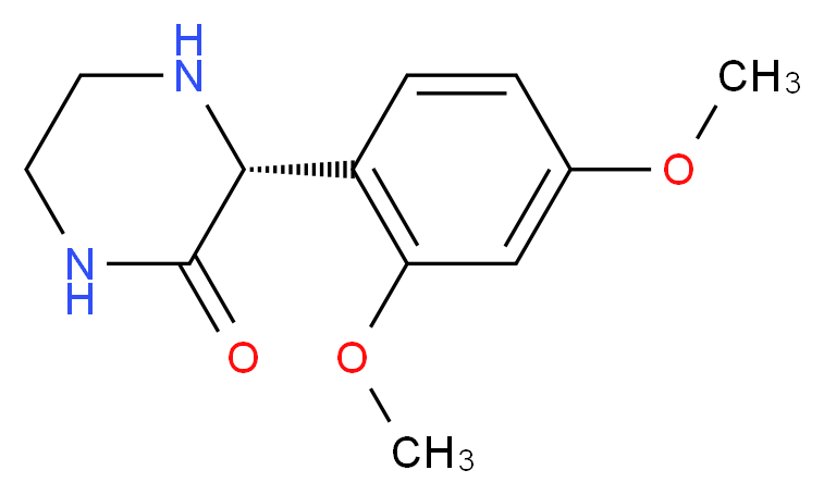 (R)-3-(2,4-DIMETHOXY-PHENYL)-PIPERAZIN-2-ONE_Molecular_structure_CAS_)