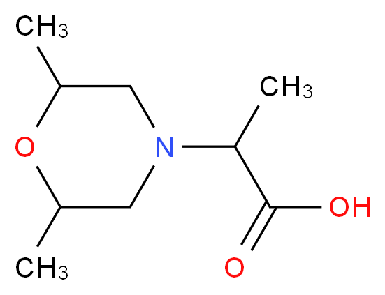 2-(2,6-Dimethylmorpholin-4-yl)propanoic acid hydrochloride_Molecular_structure_CAS_)