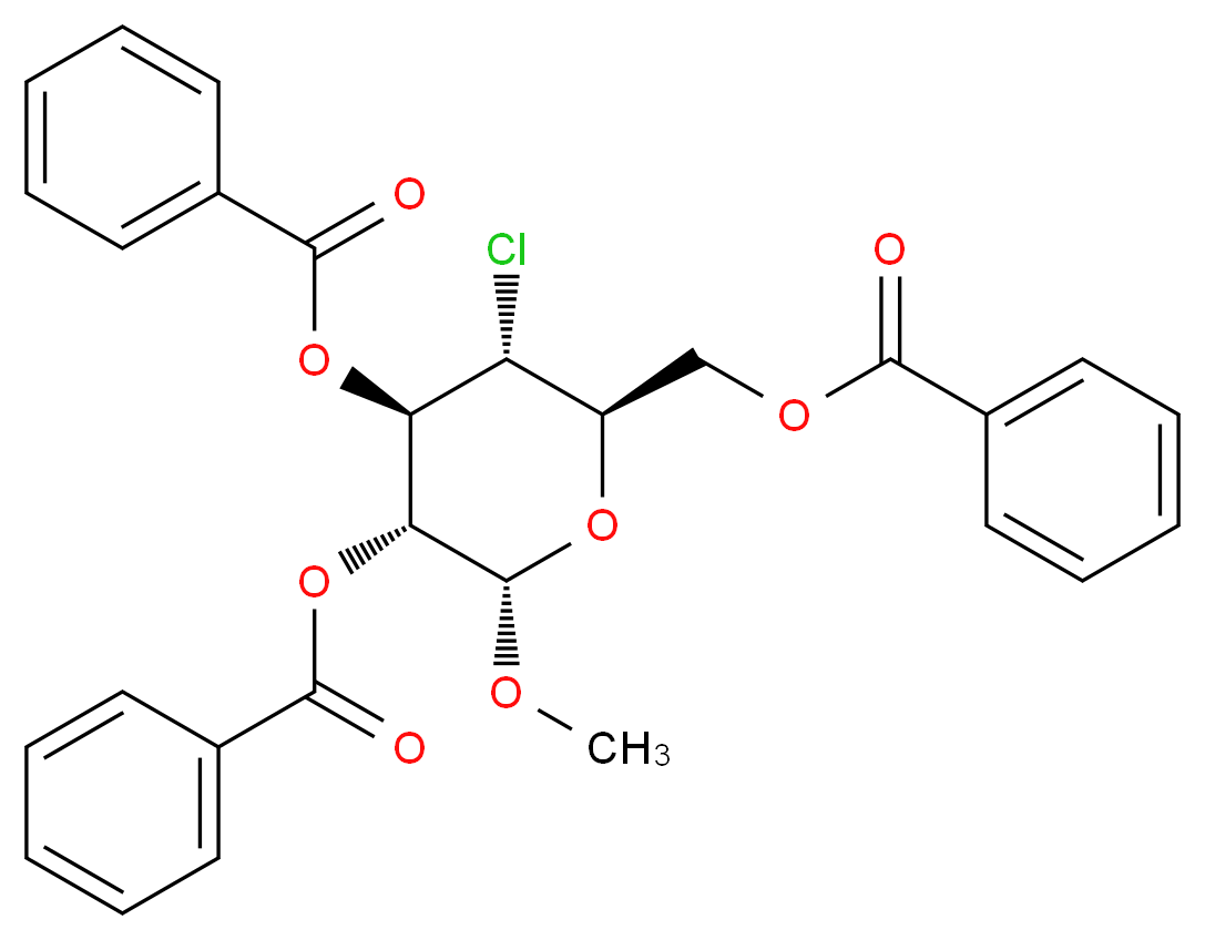 Methyl 4-Chloro-4-deoxy-α-D-glucopyranoside Tribenzoate_Molecular_structure_CAS_41881-07-6)