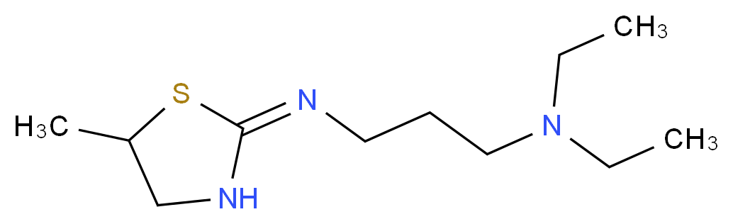 N,N-Diethyl-N'-(5-methyl-thiazolidin-2-ylidene)-propane-1,3-diamine_Molecular_structure_CAS_)