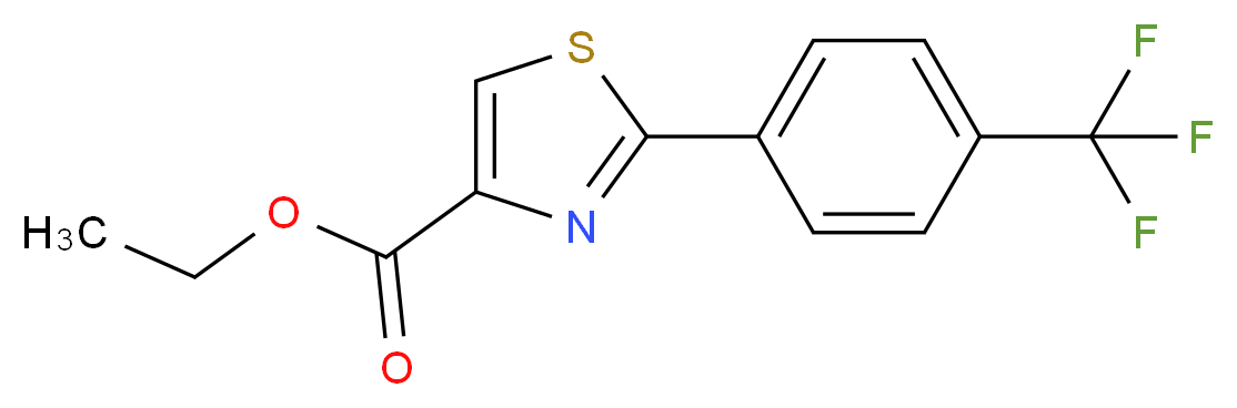 Ethyl 2-[4-(trifluoromethyl)phenyl]thiazole-4-carboxylate 97%_Molecular_structure_CAS_175204-88-3)