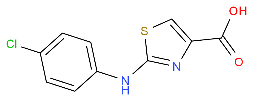 2-(4-Chloroanilino)-1,3-thiazole-4-carboxylic acid_Molecular_structure_CAS_)