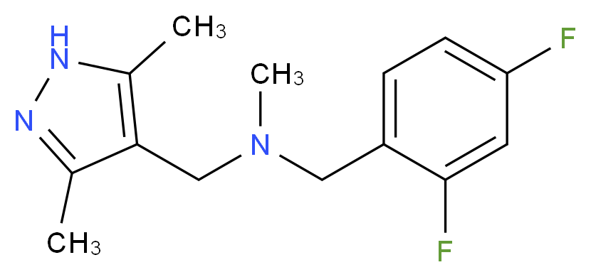 (2,4-difluorobenzyl)[(3,5-dimethyl-1H-pyrazol-4-yl)methyl]methylamine_Molecular_structure_CAS_)
