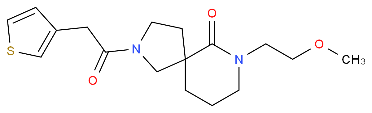7-(2-methoxyethyl)-2-(3-thienylacetyl)-2,7-diazaspiro[4.5]decan-6-one_Molecular_structure_CAS_)