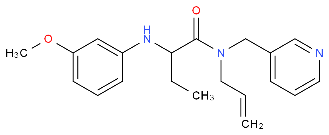 N-allyl-2-[(3-methoxyphenyl)amino]-N-(pyridin-3-ylmethyl)butanamide_Molecular_structure_CAS_)