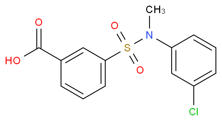 3-[(3-Chloro-phenyl)-methyl-sulfamoyl]-benzoic acid_Molecular_structure_CAS_)