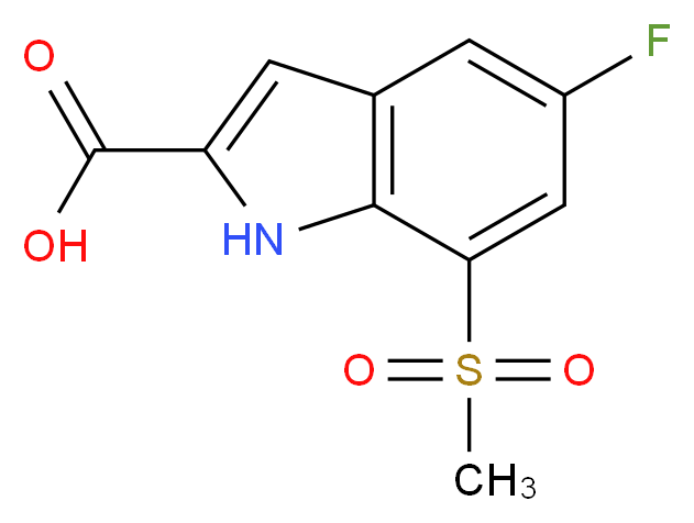 5-Fluoro-7-(methylsulphonyl)-1H-indole-2-carboxylic acid_Molecular_structure_CAS_849035-87-6)