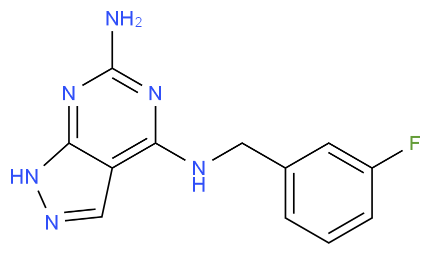N~4~-(3-fluorobenzyl)-1H-pyrazolo[3,4-d]pyrimidine-4,6-diamine_Molecular_structure_CAS_)