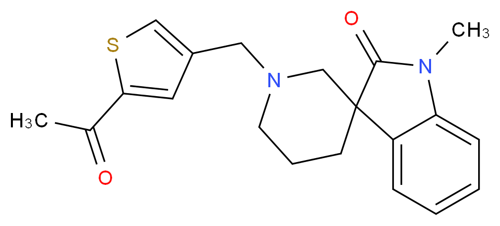 1'-[(5-acetyl-3-thienyl)methyl]-1-methylspiro[indole-3,3'-piperidin]-2(1H)-one_Molecular_structure_CAS_)