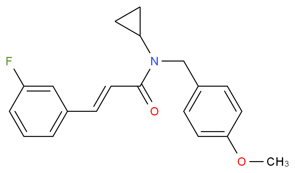 (2E)-N-cyclopropyl-3-(3-fluorophenyl)-N-(4-methoxybenzyl)acrylamide_Molecular_structure_CAS_)