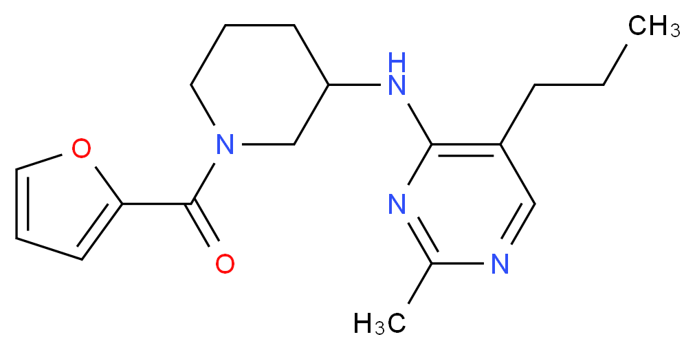 N-[1-(2-furoyl)piperidin-3-yl]-2-methyl-5-propylpyrimidin-4-amine_Molecular_structure_CAS_)