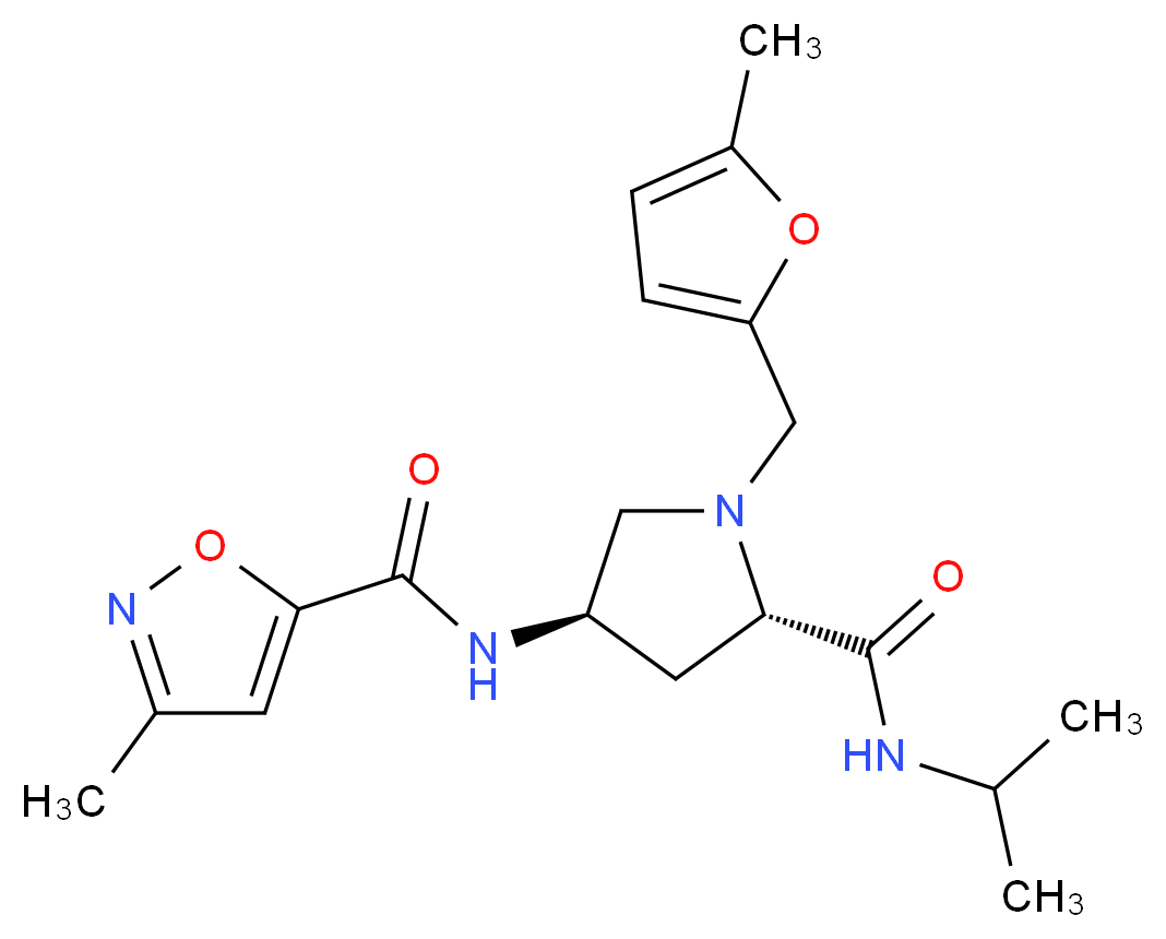 (4R)-N-isopropyl-1-[(5-methyl-2-furyl)methyl]-4-{[(3-methylisoxazol-5-yl)carbonyl]amino}-L-prolinamide_Molecular_structure_CAS_)