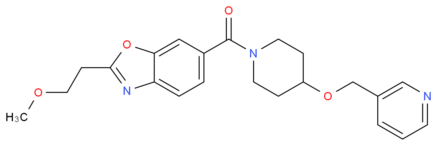 2-(2-methoxyethyl)-6-{[4-(3-pyridinylmethoxy)-1-piperidinyl]carbonyl}-1,3-benzoxazole_Molecular_structure_CAS_)