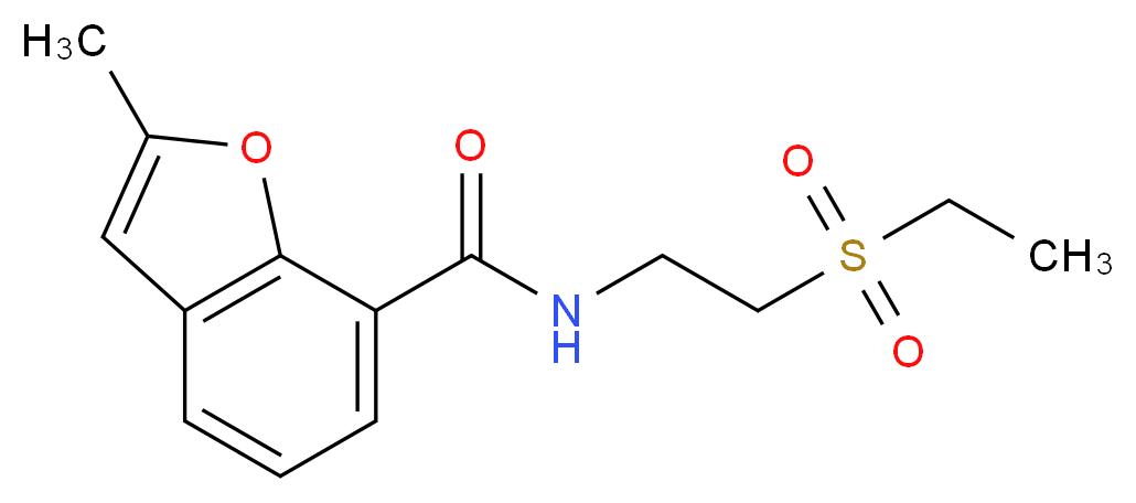 N-[2-(ethylsulfonyl)ethyl]-2-methyl-1-benzofuran-7-carboxamide_Molecular_structure_CAS_)