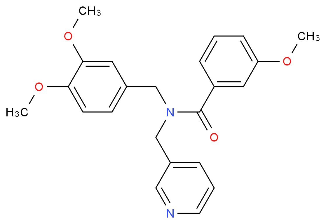 N-(3,4-dimethoxybenzyl)-3-methoxy-N-(3-pyridinylmethyl)benzamide_Molecular_structure_CAS_)