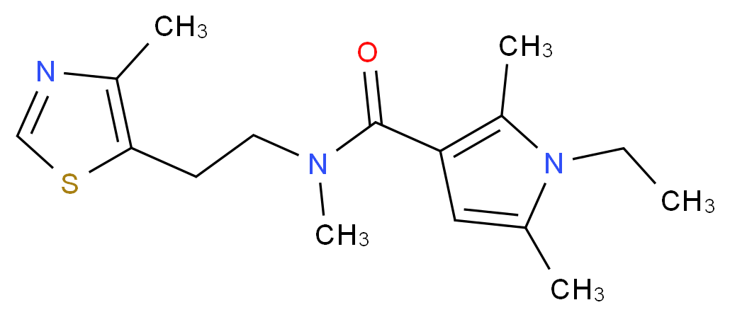 1-ethyl-N,2,5-trimethyl-N-[2-(4-methyl-1,3-thiazol-5-yl)ethyl]-1H-pyrrole-3-carboxamide_Molecular_structure_CAS_)