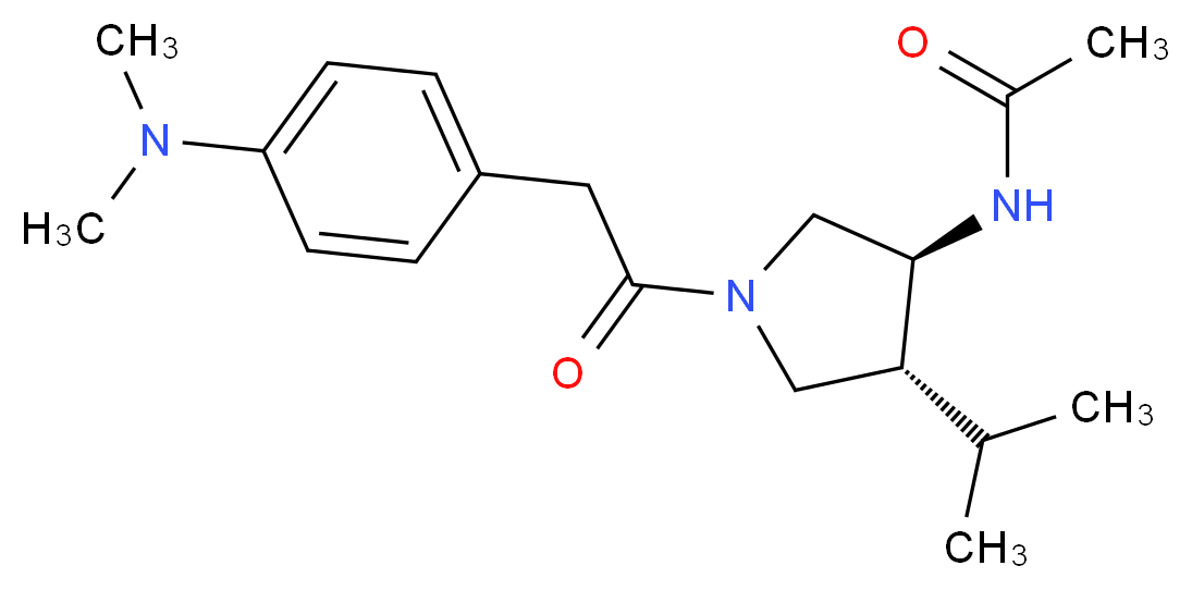 N-((3S*,4R*)-1-{[4-(dimethylamino)phenyl]acetyl}-4-isopropyl-3-pyrrolidinyl)acetamide_Molecular_structure_CAS_)