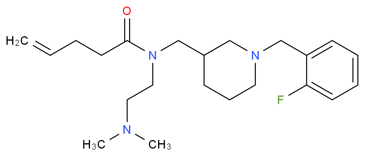 N-[2-(dimethylamino)ethyl]-N-{[1-(2-fluorobenzyl)-3-piperidinyl]methyl}-4-pentenamide_Molecular_structure_CAS_)