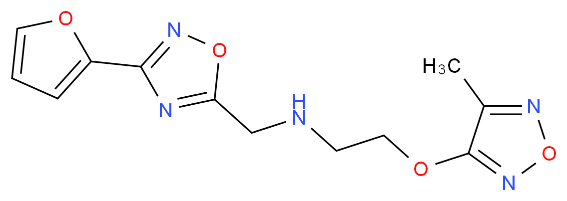N-{[3-(2-furyl)-1,2,4-oxadiazol-5-yl]methyl}-2-[(4-methyl-1,2,5-oxadiazol-3-yl)oxy]ethanamine_Molecular_structure_CAS_)
