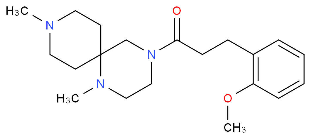 4-[3-(2-methoxyphenyl)propanoyl]-1,9-dimethyl-1,4,9-triazaspiro[5.5]undecane_Molecular_structure_CAS_)