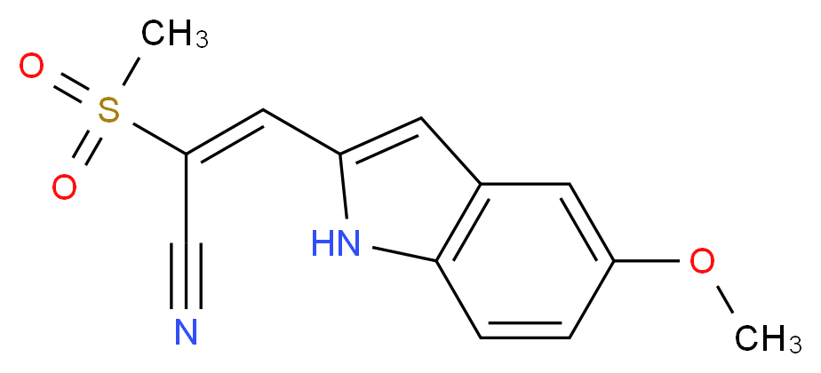 3-(5-Methoxy-1H-indol-2-yl)-2-(methylsulfonyl)-acrylonitrile_Molecular_structure_CAS_)
