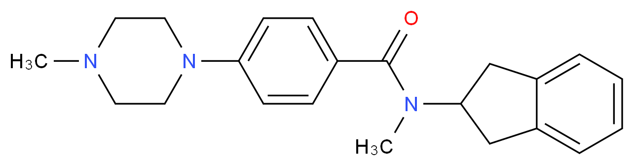 N-(2,3-dihydro-1H-inden-2-yl)-N-methyl-4-(4-methylpiperazin-1-yl)benzamide_Molecular_structure_CAS_)