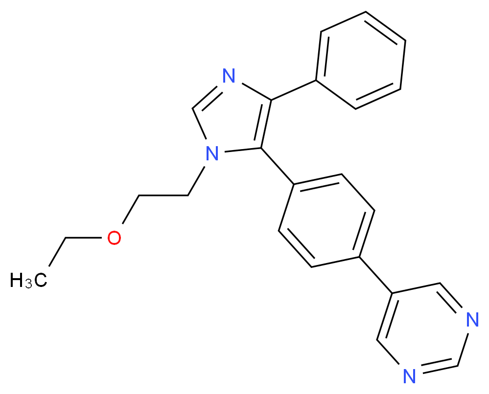 5-{4-[1-(2-ethoxyethyl)-4-phenyl-1H-imidazol-5-yl]phenyl}pyrimidine_Molecular_structure_CAS_)