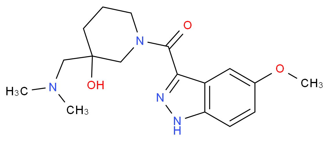 3-[(dimethylamino)methyl]-1-[(5-methoxy-1H-indazol-3-yl)carbonyl]-3-piperidinol_Molecular_structure_CAS_)
