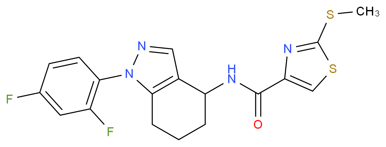 N-[1-(2,4-difluorophenyl)-4,5,6,7-tetrahydro-1H-indazol-4-yl]-2-(methylthio)-1,3-thiazole-4-carboxamide_Molecular_structure_CAS_)