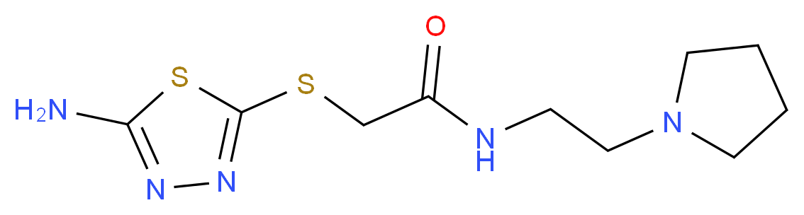 2-[(5-amino-1,3,4-thiadiazol-2-yl)thio]-N-(2-pyrrolidin-1-ylethyl)acetamide_Molecular_structure_CAS_)