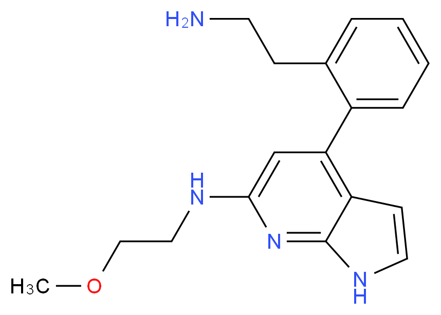 4-[2-(2-aminoethyl)phenyl]-N-(2-methoxyethyl)-1H-pyrrolo[2,3-b]pyridin-6-amine_Molecular_structure_CAS_)