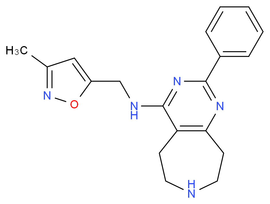 N-[(3-methylisoxazol-5-yl)methyl]-2-phenyl-6,7,8,9-tetrahydro-5H-pyrimido[4,5-d]azepin-4-amine_Molecular_structure_CAS_)