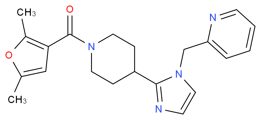 2-({2-[1-(2,5-dimethyl-3-furoyl)piperidin-4-yl]-1H-imidazol-1-yl}methyl)pyridine_Molecular_structure_CAS_)