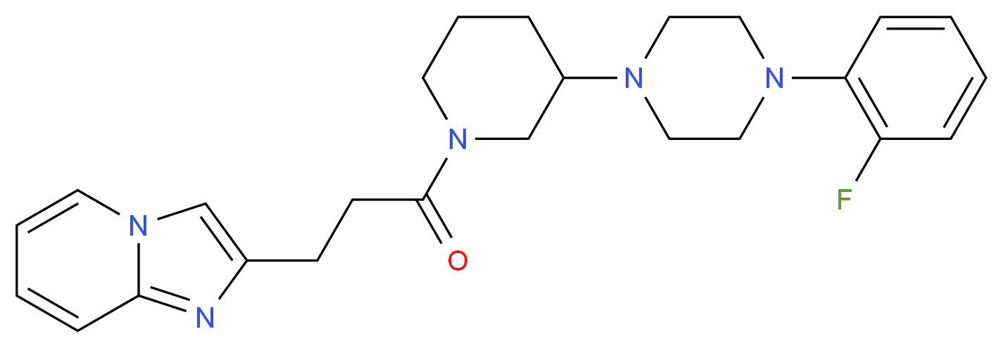 2-(3-{3-[4-(2-fluorophenyl)-1-piperazinyl]-1-piperidinyl}-3-oxopropyl)imidazo[1,2-a]pyridine_Molecular_structure_CAS_)