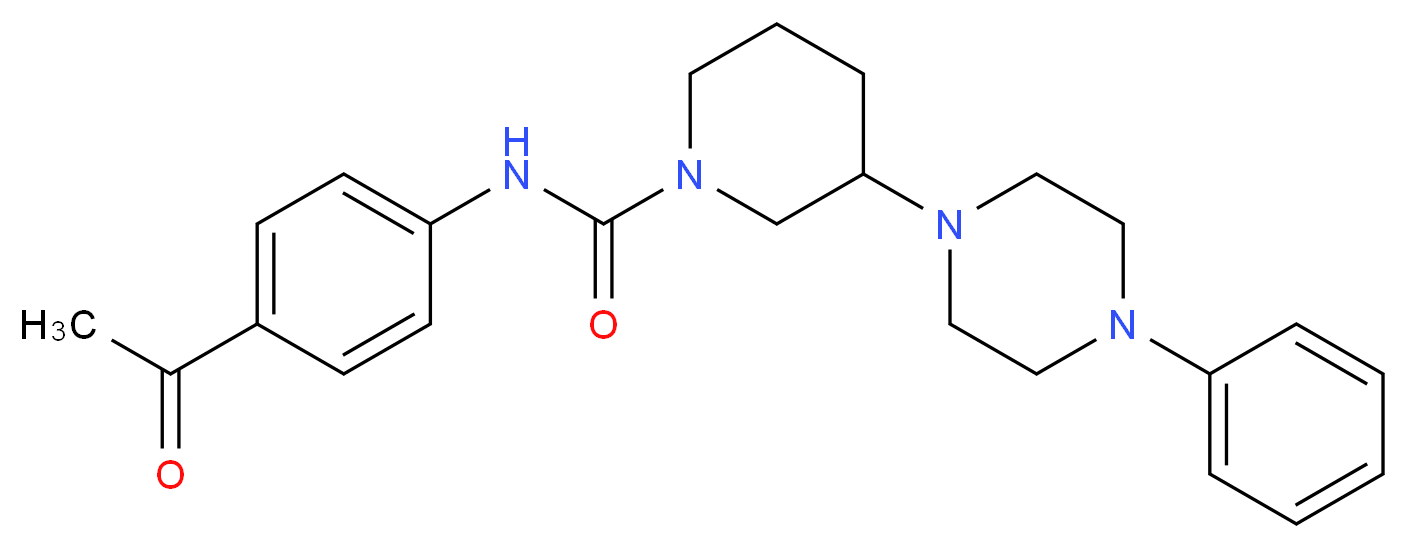 N-(4-acetylphenyl)-3-(4-phenyl-1-piperazinyl)-1-piperidinecarboxamide_Molecular_structure_CAS_)
