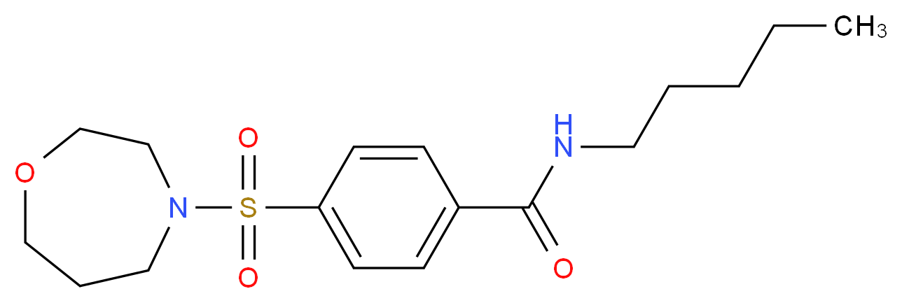 4-(1,4-oxazepan-4-ylsulfonyl)-N-pentylbenzamide_Molecular_structure_CAS_)