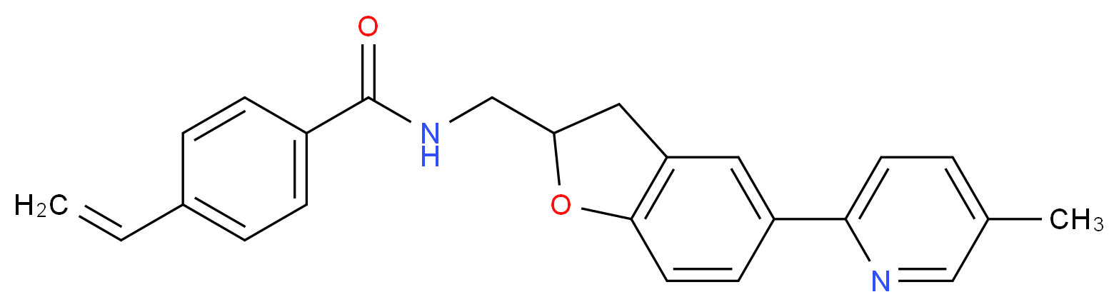 N-{[5-(5-methyl-2-pyridinyl)-2,3-dihydro-1-benzofuran-2-yl]methyl}-4-vinylbenzamide_Molecular_structure_CAS_)
