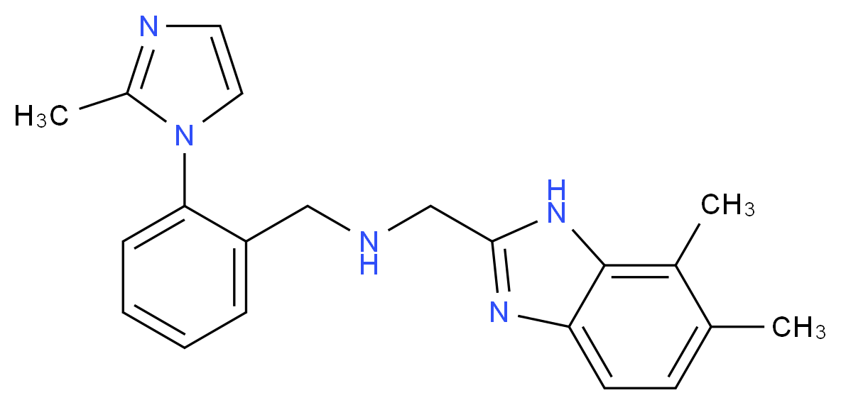 1-(6,7-dimethyl-1H-benzimidazol-2-yl)-N-[2-(2-methyl-1H-imidazol-1-yl)benzyl]methanamine_Molecular_structure_CAS_)