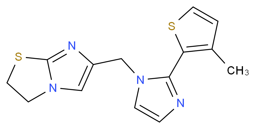 6-{[2-(3-methyl-2-thienyl)-1H-imidazol-1-yl]methyl}-2,3-dihydroimidazo[2,1-b][1,3]thiazole_Molecular_structure_CAS_)