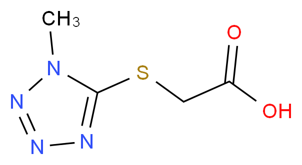 [(1-Methyl-1H-tetrazol-5-yl)thio]acetic acid_Molecular_structure_CAS_55862-52-7)