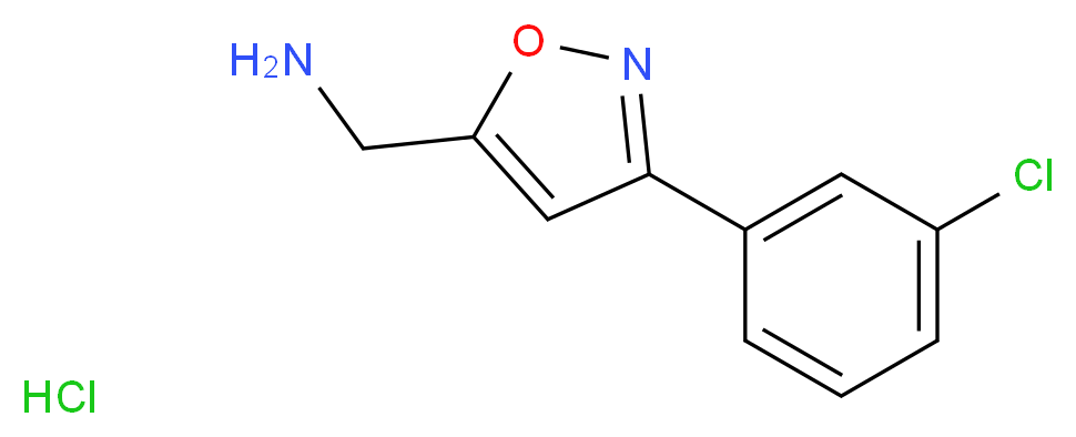 C-[3-(3-Chloro-phenyl)-isoxazol-5-yl]-methylamine hydrochloride_Molecular_structure_CAS_1159826-68-2)
