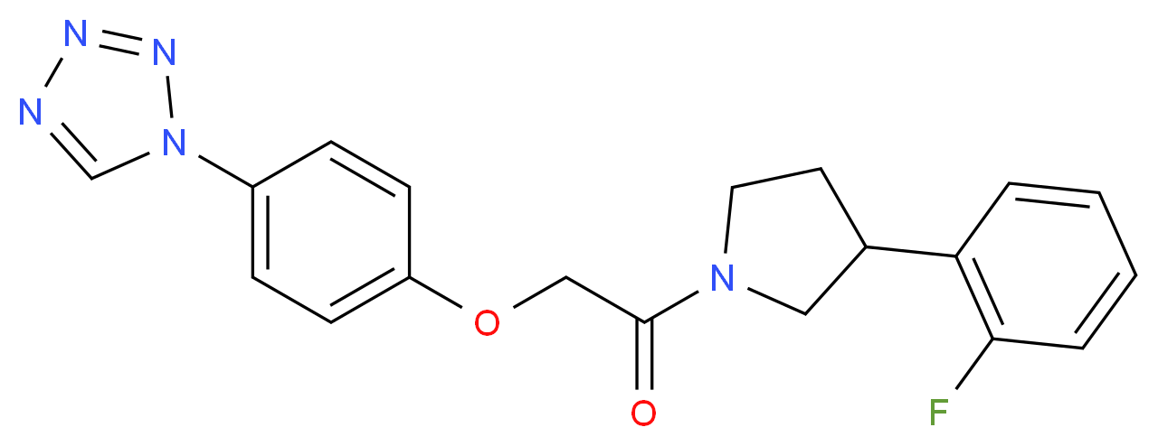1-(4-{2-[3-(2-fluorophenyl)-1-pyrrolidinyl]-2-oxoethoxy}phenyl)-1H-tetrazole_Molecular_structure_CAS_)