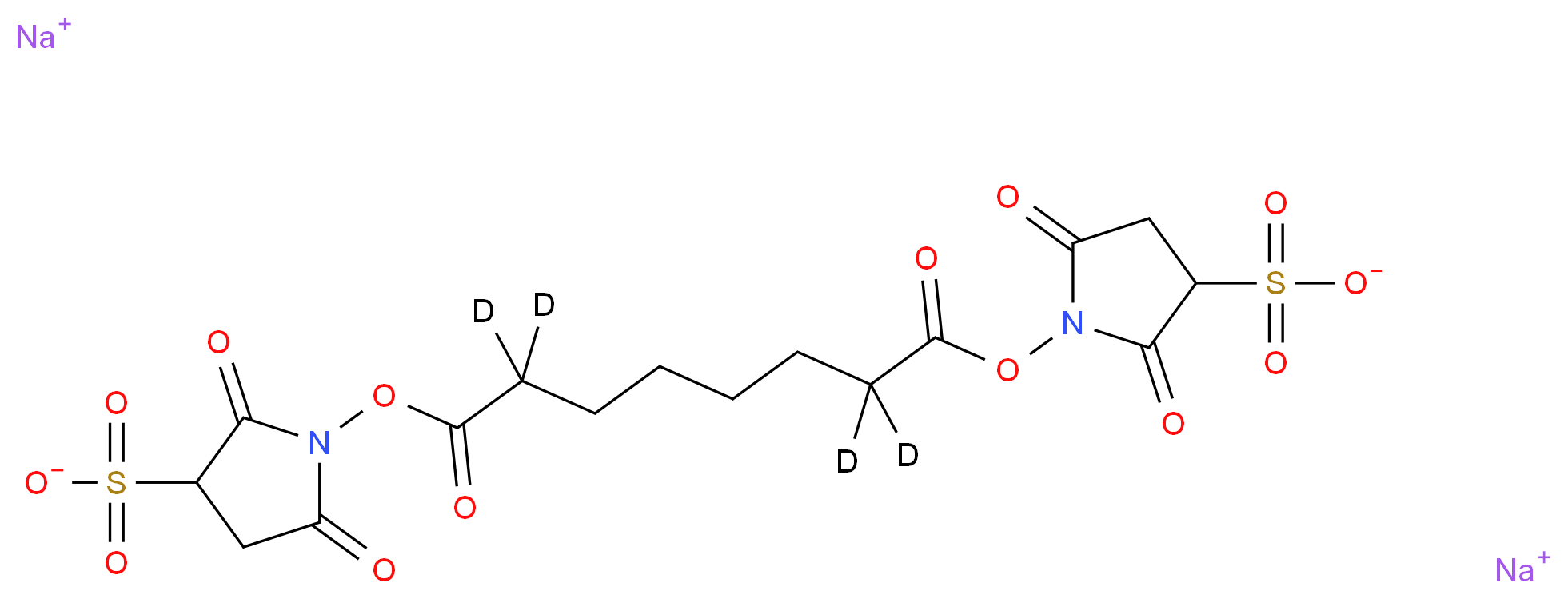 Suberic acid-2,2,7,7-d4 bis (3-sulfo-N-hydroxysuccinimide ester) disodium salt_Molecular_structure_CAS_)