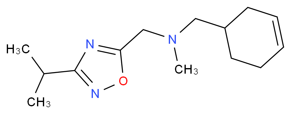 (cyclohex-3-en-1-ylmethyl)[(3-isopropyl-1,2,4-oxadiazol-5-yl)methyl]methylamine_Molecular_structure_CAS_)