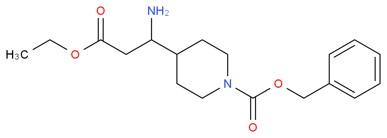 4-(1-Amino-2-ethoxycarbonyl-ethyl)-piperidine-1-carboxylic acid benzyl ester_Molecular_structure_CAS_886362-29-4)