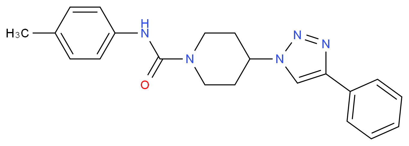 N-(4-methylphenyl)-4-(4-phenyl-1H-1,2,3-triazol-1-yl)piperidine-1-carboxamide_Molecular_structure_CAS_)